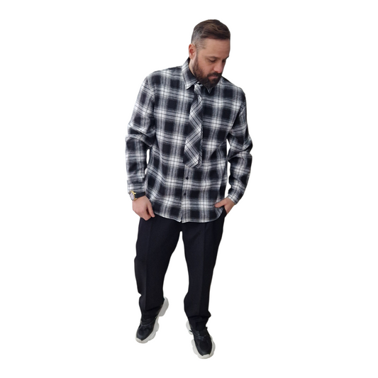 Camicia quadri con cravattino